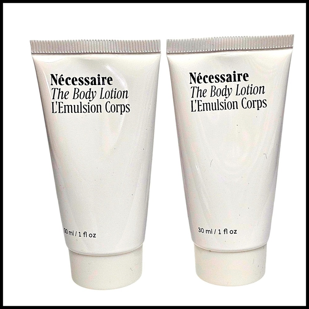 2 x Necessaire The Body Lotion Fragrance Free 30ml / 1 fl oz Travel Size New